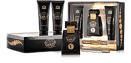 Kup New Brand Gold - Zestaw (edt/100ml + a/sh/balm/130ml + sh/gel/130ml + edt/15ml) 