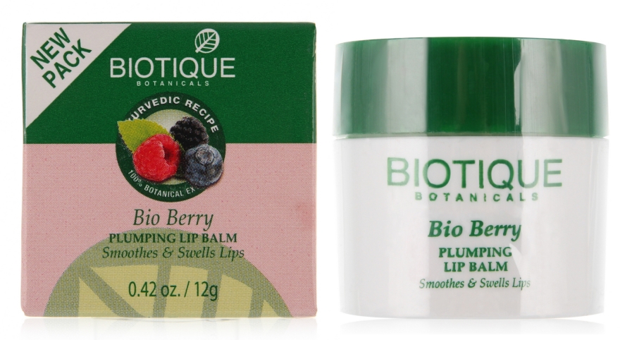 Wygładzający balsam z efektem pełniejszych ust z biojagodami - Biotique Bio Berry Plumping Lip Balm