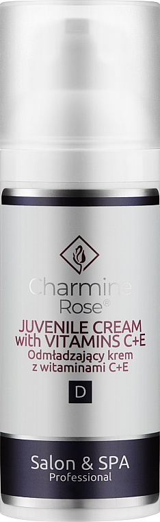 Odmładzający krem do twarzy z witaminami C+E - Charmine Rose Salon & SPA Professional Juvenile Cream With Vitamins C + E — Zdjęcie N1