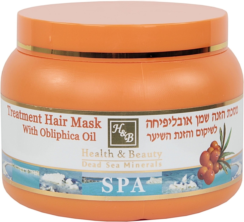 Lecznicza maska do włosów Olej z owoców rokitnika - Health And Beauty Treatment Hair Mask With Obliphica Oil — Zdjęcie N1