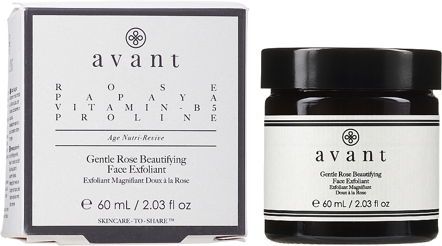 PRZECENA! Delikatny różany peeling upiększający do twarzy - Avant Skincare Gentle Rose Beautifying Face Exfoliant * — Zdjęcie N1