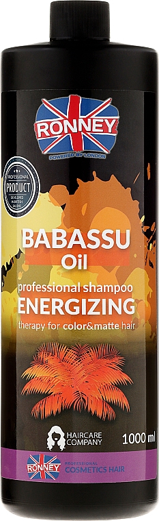 PREZENT! Energetyzujący szampon z olejem babassu do włosów farbowanych i matowych - Ronney Professional Babassu Oil Energizing Shampoo — Zdjęcie N2