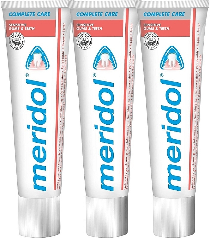 Zestaw - Meridol Complete Care Sensitiv (toothpaste/3x75ml) — Zdjęcie N1