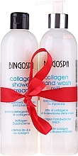 Zestaw - BingoSpa Collagen Pure (sh/cr 300 ml + h/lot 300 ml) — Zdjęcie N1