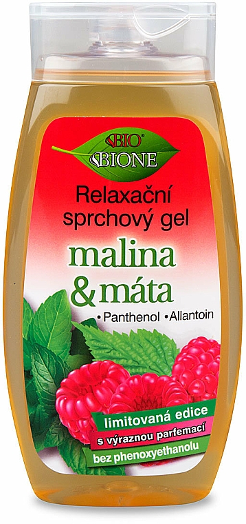 Żel pod prysznic - Bione Cosmetics Relaxing Shower Gel Raspberries And Mint — Zdjęcie N1