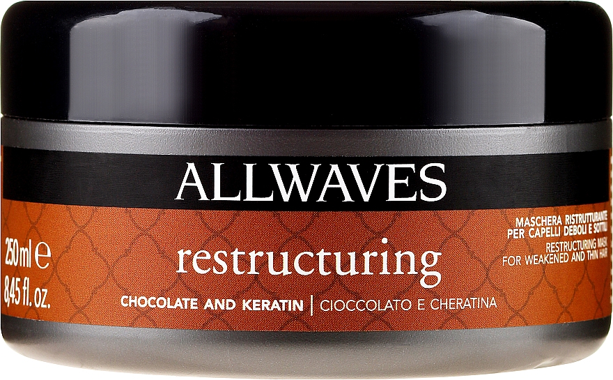 Maska odbudowująca do włosów Czekolada i keratyna - Allwaves Chocolate And Keratin Mask — Zdjęcie N2