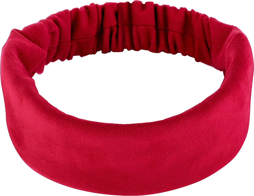 Opaska na głowę z ekozamszu, czerwona Suede Classic - MAKEUP Hair Accessories