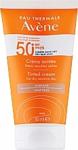 Podkład przeciwsłoneczny do suchej skóry wrażliwej - Avene Tinted Creme SPF50+ — Zdjęcie N1