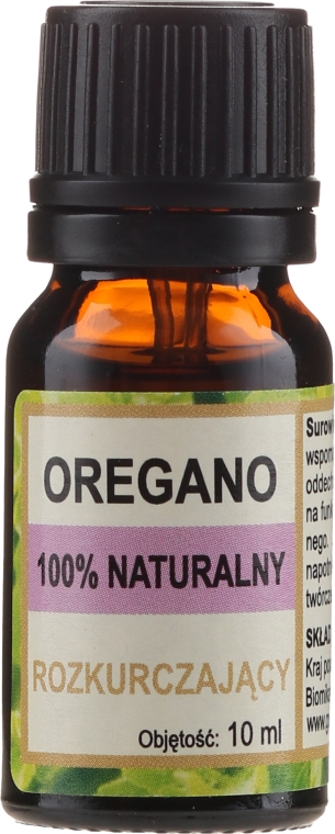 Naturalny rozkurczający olejek oregano - Biomika — Zdjęcie N1