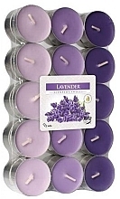 Zestaw podgrzewaczy Lawenda, 30 sztuk - Bispol Lavender Scented Candles — Zdjęcie N1
