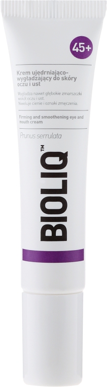 Krem ujędrniająco-wygładzający do skóry oczu i ust - Bioliq 45+ Firming And Smoothening Eye And Mouth Cream — Zdjęcie N2