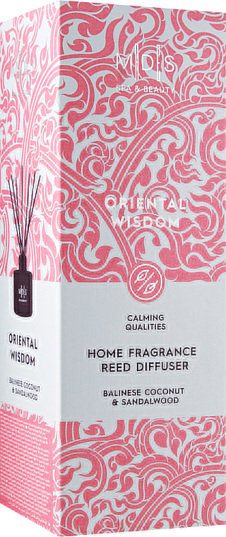 Dyfuzor zapachowy Kokos i drzewo sandałowe - MDS Spa&Beauty Oriental Wisdom Home Fragrance Reed Diffuser — Zdjęcie N1
