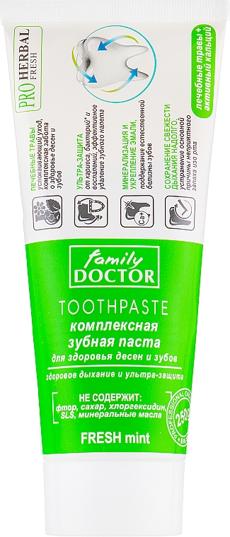 Kompleksowa pasta do zębów Zdrowe oddychanie i ultra ochrona - Family Doctor Toothpaste — Zdjęcie N2
