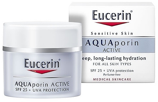 Krem do twarzy - Eucerin AquaPorin Active Deep Long-lasting Hydration For All Skin Types SPF 25 + UVA — Zdjęcie N4