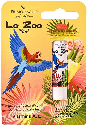 Balsam do ust Parrot Raspberryy - Primo Bagno Lo Zoo Lip Balm — Zdjęcie N2