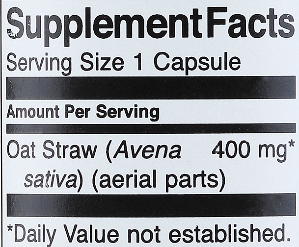 Suplement diety Owies zwyczajny, 400 mg - Swanson Full Spectrum Oat Straw — Zdjęcie N4