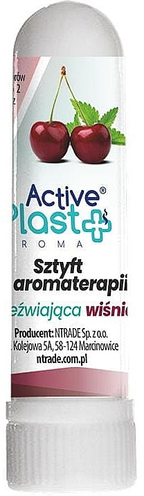 Sztyft do aromaterapii Orzeźwiająca wiśnia - Ntrade Active Plast  — Zdjęcie N1