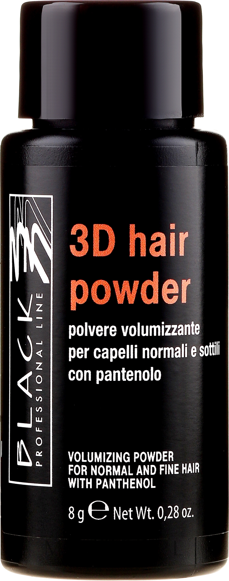 Puder dodający włosom objętości - Black Professional Line 3D Hair Powder — Zdjęcie 8 g