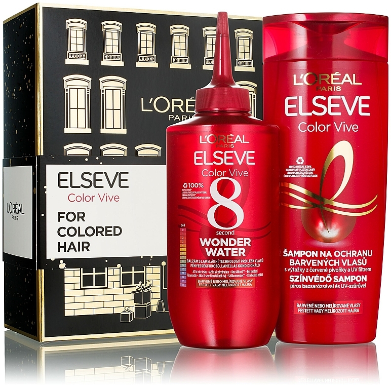 Zestaw - L'Oreal Paris Elseve Color Vive (shm/250ml + cond/200ml) — Zdjęcie N1