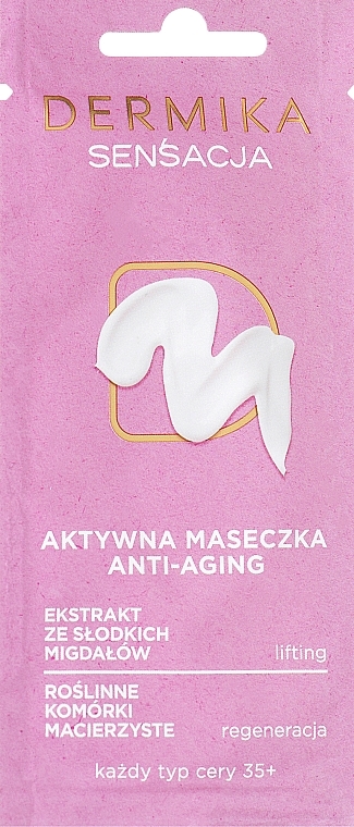 Aktywna maseczka anti-ageing do cery dojrzałej Sensacja - Dermika Active Anti-Aging Mask 35+