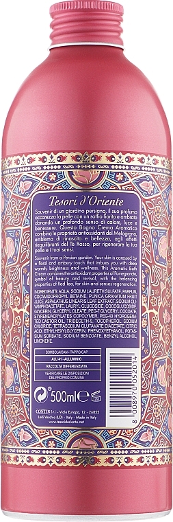 Płyn do kąpieli Owoc granatu i czerwona herbata - Tesori d`Oriente Persian Dream Bath Cream — Zdjęcie N2