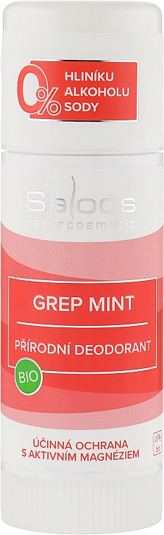 Organiczny naturalny dezodorant grejpfrutowo-miętowy - Saloos Grep Mint Deodorant — Zdjęcie N1