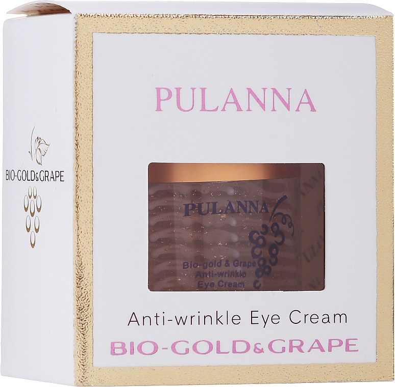 Przeciwzmarszczkowy krem pod oczy Złoto i winogrono - Pulanna Bio-gold & Grape Anti-wrinkle Eye Cream — Zdjęcie N1