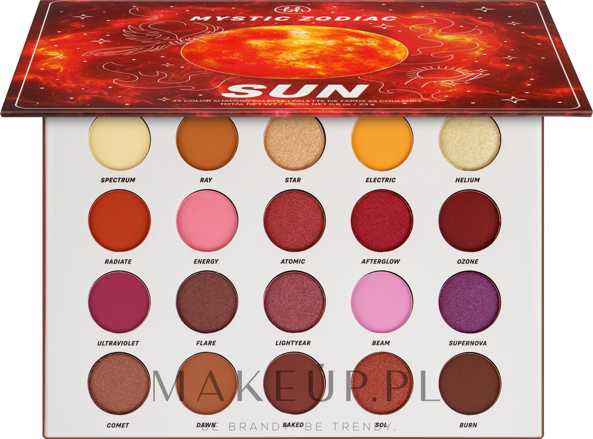 Paleta cieni do powiek - BH Cosmetics Mystic Zodiac Eyeshadow Palette 25 Color Shadow Palette — Zdjęcie Sun