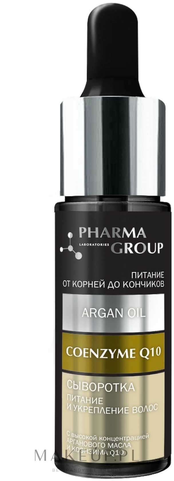Odżywcze serum wzmacniające do włosów Olej arganowy i koenzym Q10 - Pharma Group Laboratories — Zdjęcie 14 ml