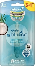Jednorazowe maszynki do golenia, 4 szt. - Wilkinson Sword Xtreme 3 My Intuition Comfort Coconut Delight — Zdjęcie N1