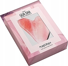 Masażer do twarzy Gua Sha, różowy kwarc - Purederm Rose Quartz — Zdjęcie N2