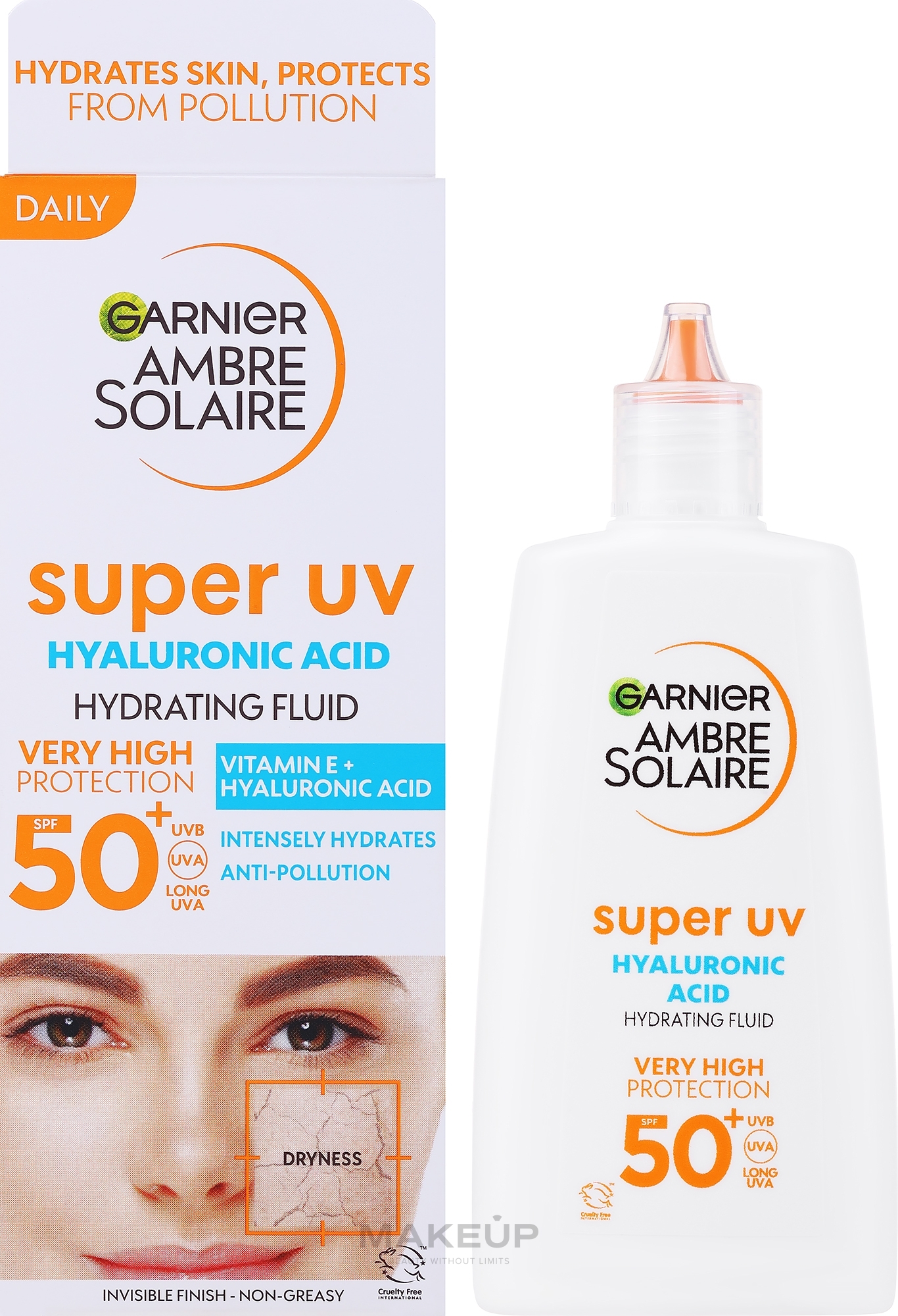Fluid do twarzy - Garnier Ambre Solaire Sensitive Advanced Face UV Face Fluid SPF50+ — Zdjęcie 40 ml