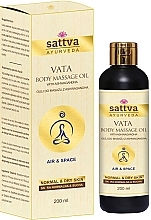 Kup Organiczny olejek do masażu ciała Vata - Sattva Ayurveda Vata Body Massage Oil