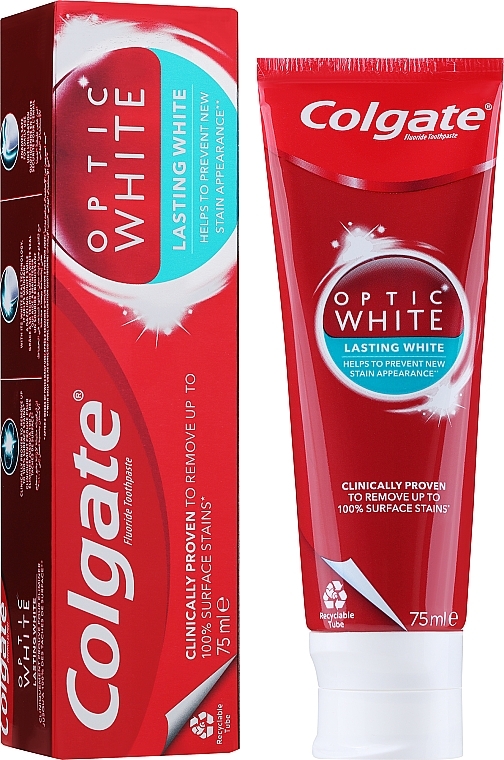PRZECENA! Pasta do zębów - Colgate Optic White Lasting White Toothpaste * — Zdjęcie N2