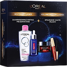 Kup PRZECENA! Zestaw - L'Oreal Paris Revitalift Laser Xmass 2021 (mascara/9ml + micel/water/200ml + cr/50ml + ser/30ml) *