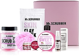 Kup Zestaw - Mr.Scrubber Beauty Box Woman (mask/200g + sh/gel/275ml + b/scr/300g + nail/complex/10ml + lip/scr/35ml + bath sponge)