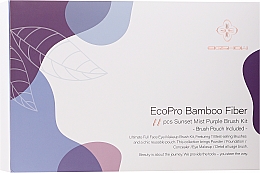 Zestaw pędzli do makijażu, 11 szt. - Eigshow Beauty Eco Pro Bamboo Fiber Purple Brush Kit — Zdjęcie N3