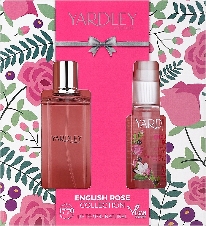 Yardley English Rose - Zestaw (edt 50 ml + spray 50 ml) — Zdjęcie N1