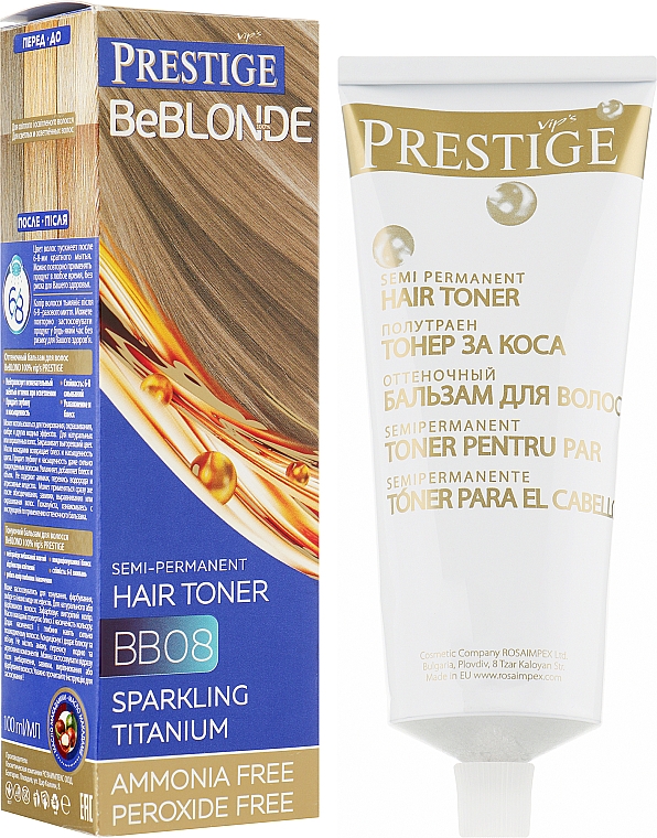 Balsam tonujący - Vip's Prestige BeBlond Semi-Permanent Hair Toner — Zdjęcie N1