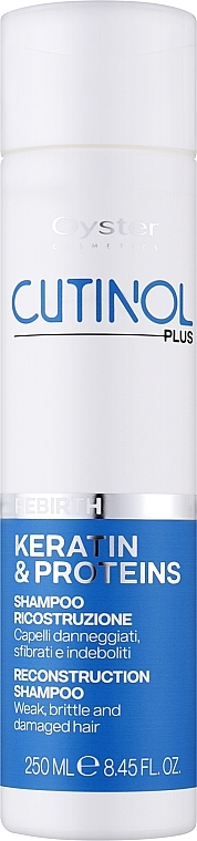 Odbudowujący szampon do włosów z keratyną i proteinami - Oyster Cosmetics Cutinol Plus Rebirth Reconstruction Shampoo — Zdjęcie N1