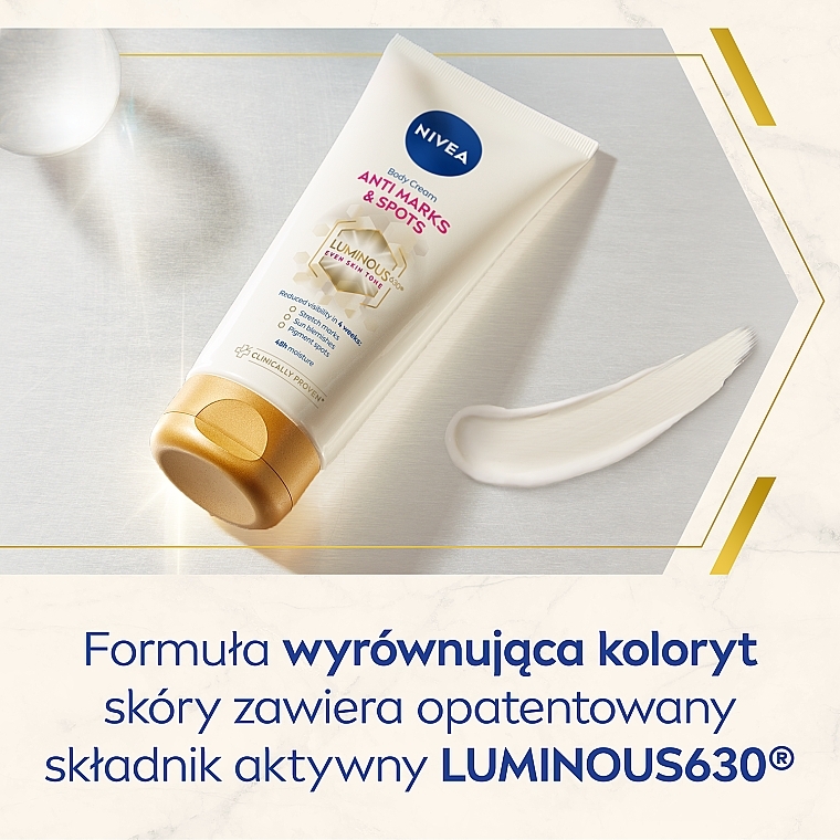 Krem do ciała przeciw Rozstępom i przebarwieniom - NIVEA LUMINOUS630® — Zdjęcie N9