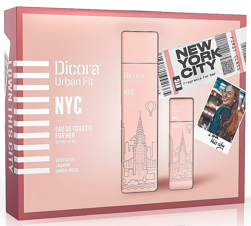 Dicora Urban Fit NYC For Her Set - Zestaw (edt 100 ml + edt 30 ml) — Zdjęcie N1