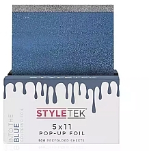 Kup Folia fryzjerska umożliwiająca łatwe dozowanie pojedynczych arkuszy, 5x300, niebieska - StyleTek