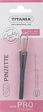 Pęseta prosta, z plastikowymi uchwytami, 8 cm, 1061/A, szara - Titania — Zdjęcie N1