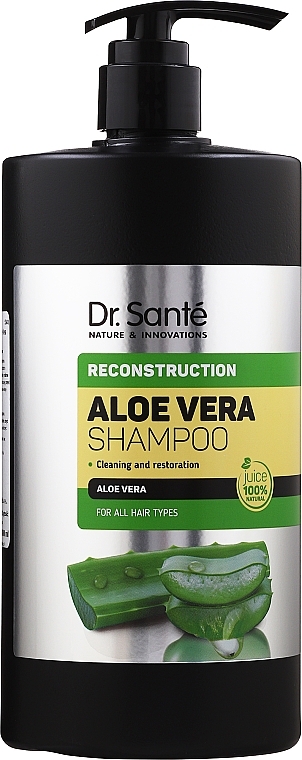 Oczyszczający szampon odbudowujący do włosów - Dr Sante Aloe Vera — Zdjęcie N3