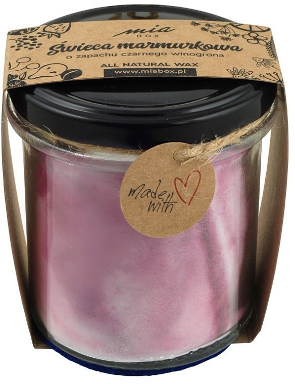 Świeca marmurkowa o zapachu czarnego winogrona - Miabox Black Grapes Candle — Zdjęcie N1