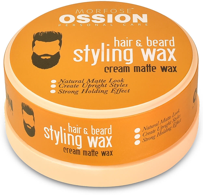 Wosk do włosów i brody - Morfose Ossion Cream Matte Styling Wax For Hair & Beard — Zdjęcie N1