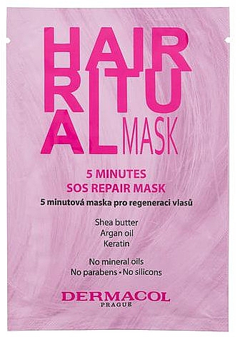 Maska dodająca włosom objętości - Dermacol Hair Ritual 5 Minutes SOS Repair Mask — Zdjęcie N1