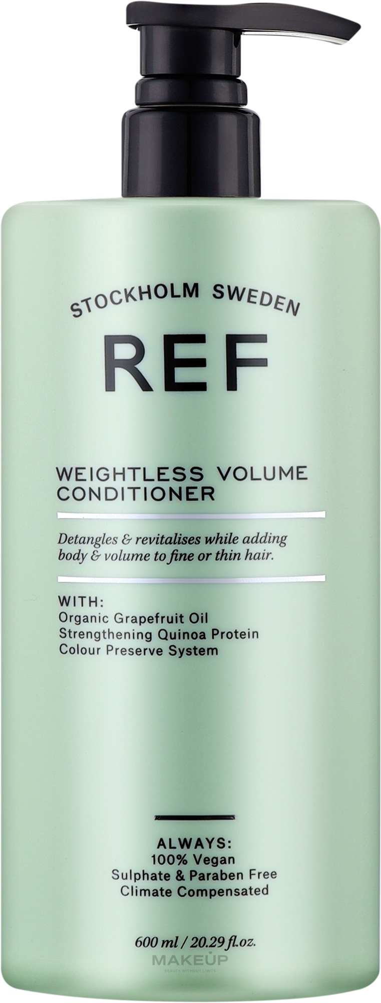 Odzywka do włosów słabych, wypadających i farbowanych - REF Weightless Volume Conditioner — Zdjęcie 600 ml