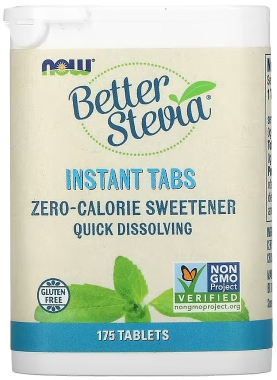 Słodzik w tabletkach Stevia - Now Foods Better Stevia Instant Tabs — Zdjęcie N1